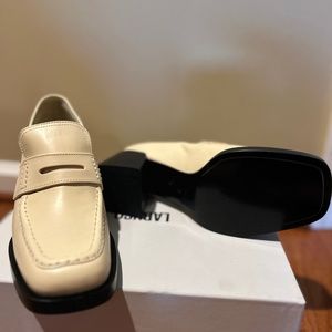 LABUCQ white loafers size 8.5